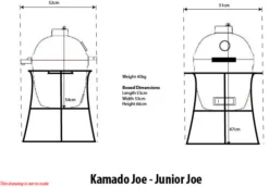 Kamado Joe Junior Keramikgrill 16 Kamado Joe Junior Keramikgrill -Grill Welt Geschäft 16054 Kamado Joe Junior Diagramm