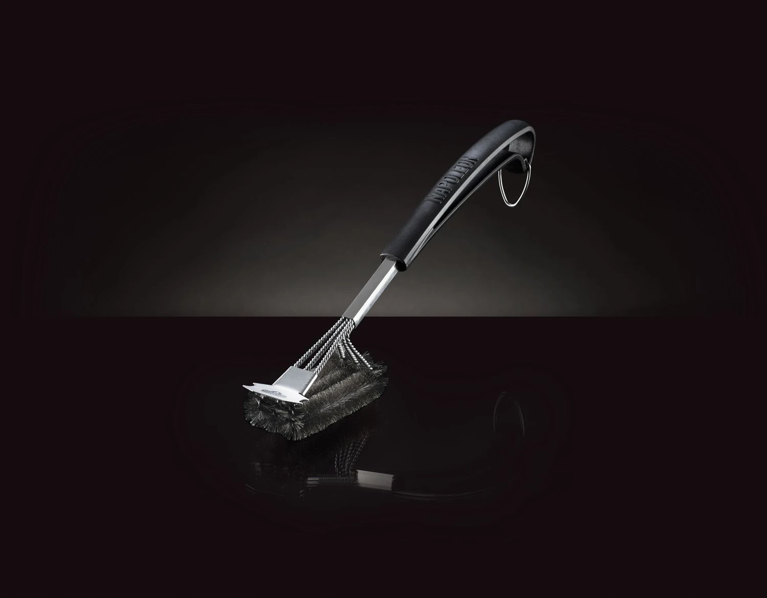 Napoleon Edelstahl Grillbürste Dreireihig Mit Schaber 2 Napoleon Edelstahl Grillbürste Dreireihig Mit Schaber - Image 2