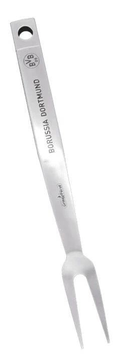 Grillfürst Premium Grillbesteck Set Mit Grillzange, -Wender Und -Gabel - Borussia Dortmund Edition In Geschenkverpackung -Grill Welt Geschäft BVB Premium Grillgabel Edelstahl