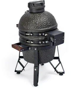 The Bastard Keramikgrill Urban Small - Schwarz Matt - Modell 2023 -Grill Welt Geschäft Bastard Keramikgrill Urban Small rueckseite Scharnier BU206