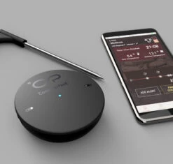 Big Green Egg CookPerfect Comfort Bluetooth Grillthermometer - Black Edition -Grill Welt Geschäft Big Green Egg Cook Perfect Black Edition App Steuerung