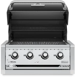 Broil King Regal 420 Black Einbaugrill - Grillfürst Deal Mit Zusätzlichen Edelstahl Grillrosten - Modell 2023 -Grill Welt Geschäft Broil King Einbaugrill 985652 Regal 420 Deckel offen
