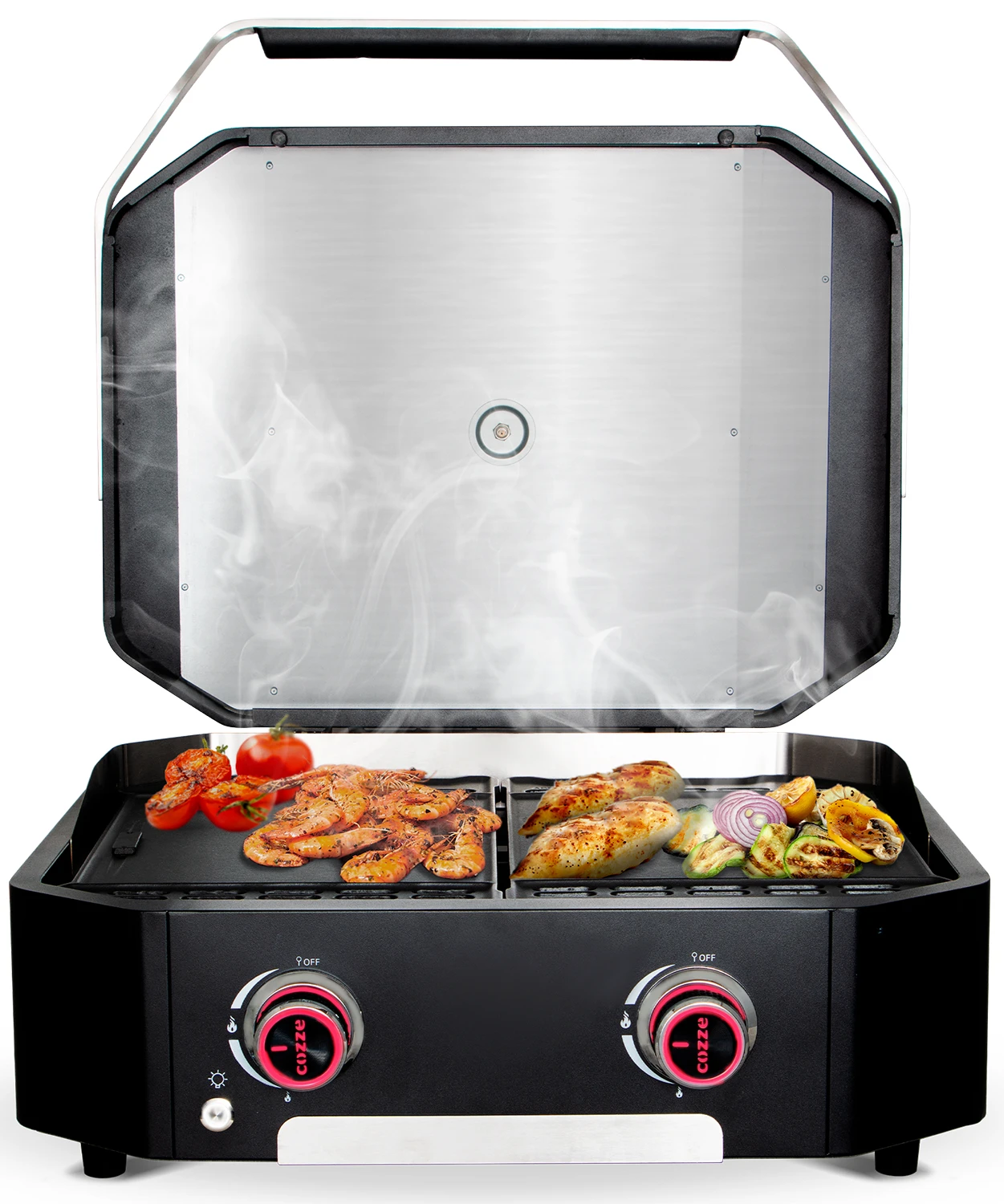 COZZE Plancha 600 / Plancha Grill Mit 2 Gusseisen Grillplatten 4 COZZE Plancha 600 / Plancha Grill Mit 2 Gusseisen Grillplatten - Image 4