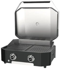 COZZE Plancha 600 / Plancha Grill Mit 2 Gusseisen Grillplatten 12 COZZE Plancha 600 / Plancha Grill Mit 2 Gusseisen Grillplatten -Grill Welt Geschäft COZZE Plancha Grill 600 2 Brenner open