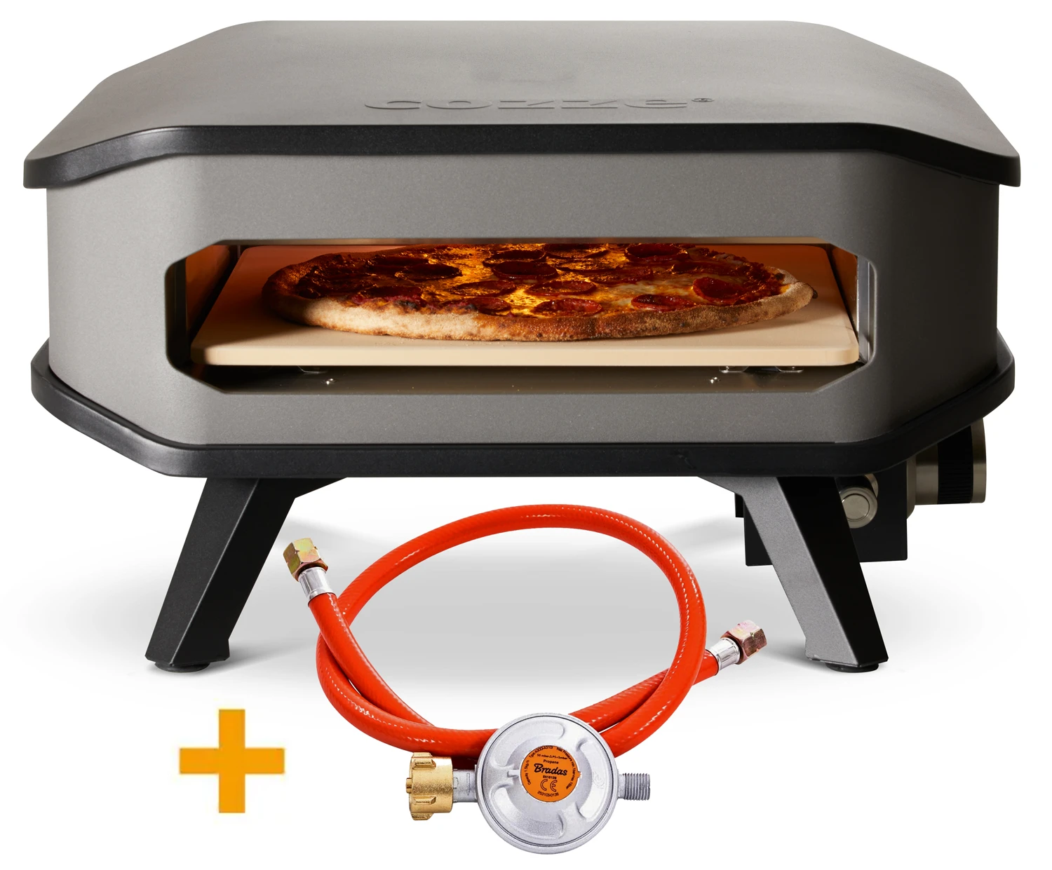 COZZE Pizzaofen Gas 34 Cm (13") - Inkl. Pizzastein 1 COZZE Pizzaofen Gas 34 Cm (13") - Inkl. Pizzastein