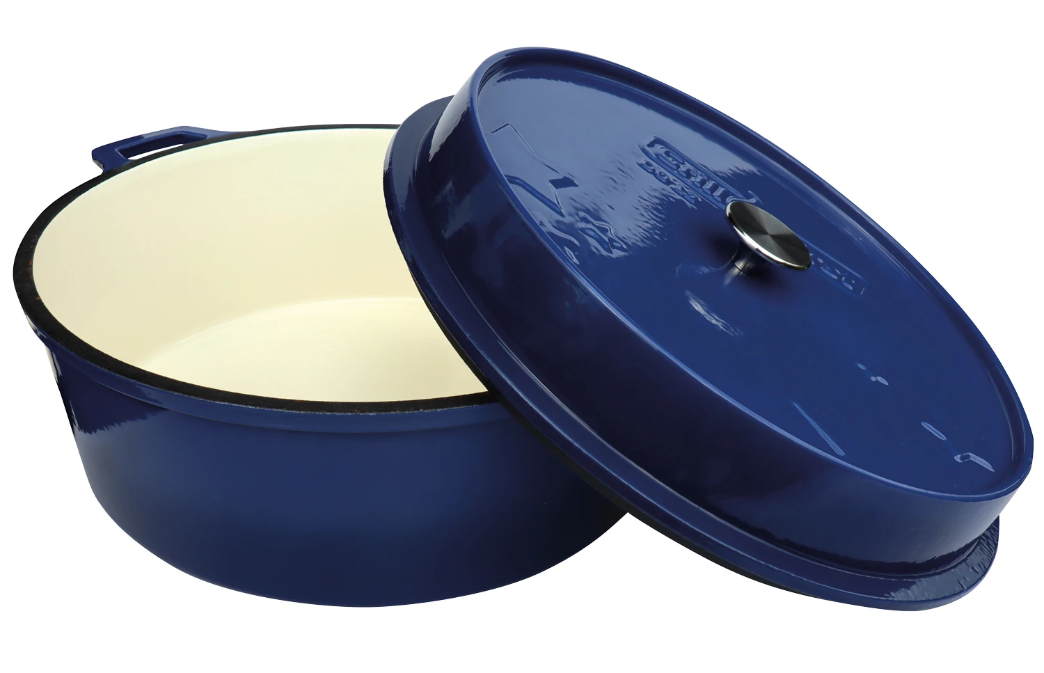 Grillfürst Emaillierter Dutch Oven Ohne Füsse DO12 - Blau 1 Grillfürst Emaillierter Dutch Oven Ohne Füsse DO12 - Blau