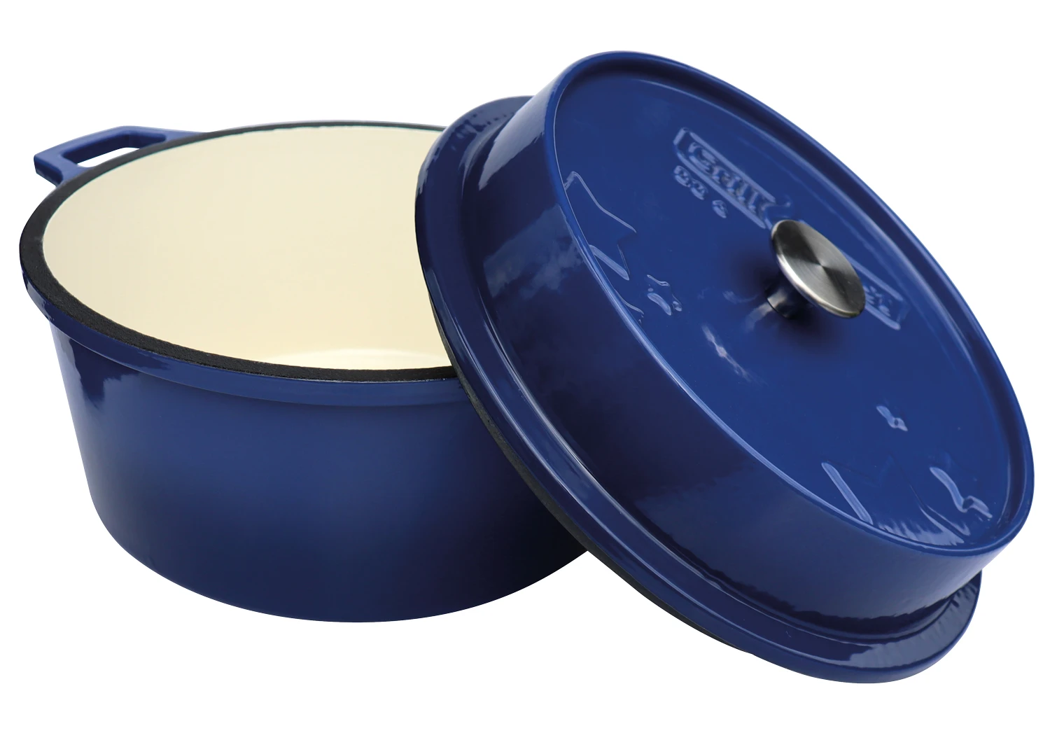 Grillfürst Emaillierter Dutch Oven Ohne Füsse DO6 - Blau 1 Grillfürst Emaillierter Dutch Oven Ohne Füsse DO6 - Blau