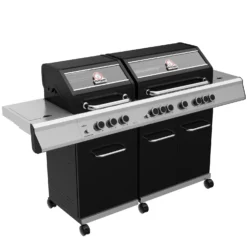 Grillfürst G750E 7-Brenner Doppelkammer - Gasgrill - Eintracht Frankfurt Edition - Edelstahlroste