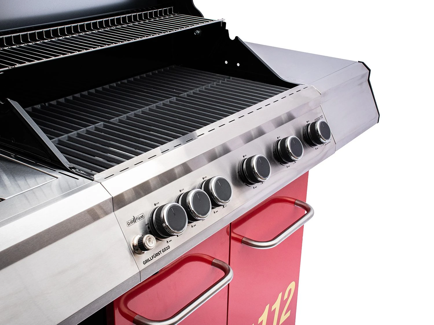 Grillfürst G510G 5-Brenner Gasgrill Mit Hochtemperaturbrenner Und Gusseisen Rosten - Feuerwehr Edition 6 Grillfürst G510G 5-Brenner Gasgrill Mit Hochtemperaturbrenner Und Gusseisen Rosten - Feuerwehr Edition - Image 6