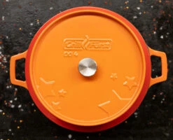 Grillfürst Emaillierter Dutch Oven Ohne Füsse DO4 - Orange 8 Grillfürst Emaillierter Dutch Oven Ohne Füsse DO4 - Orange -Grill Welt Geschäft Grillfuerst Dutch Oven DO4 orange Deckel Emaillie