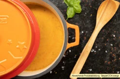 Grillfürst Emaillierter Dutch Oven Ohne Füsse DO4 - Blau -Grill Welt Geschäft Grillfuerst Dutch Oven emailliert Beispiel DO4 orange Suppe