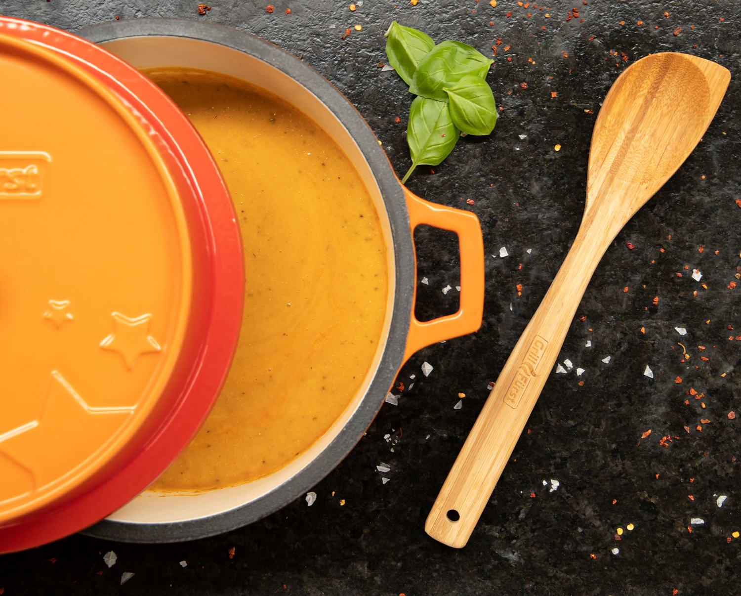 Grillfürst Emaillierter Dutch Oven Ohne Füsse DO4 - Orange 4 Grillfürst Emaillierter Dutch Oven Ohne Füsse DO4 - Orange - Image 4