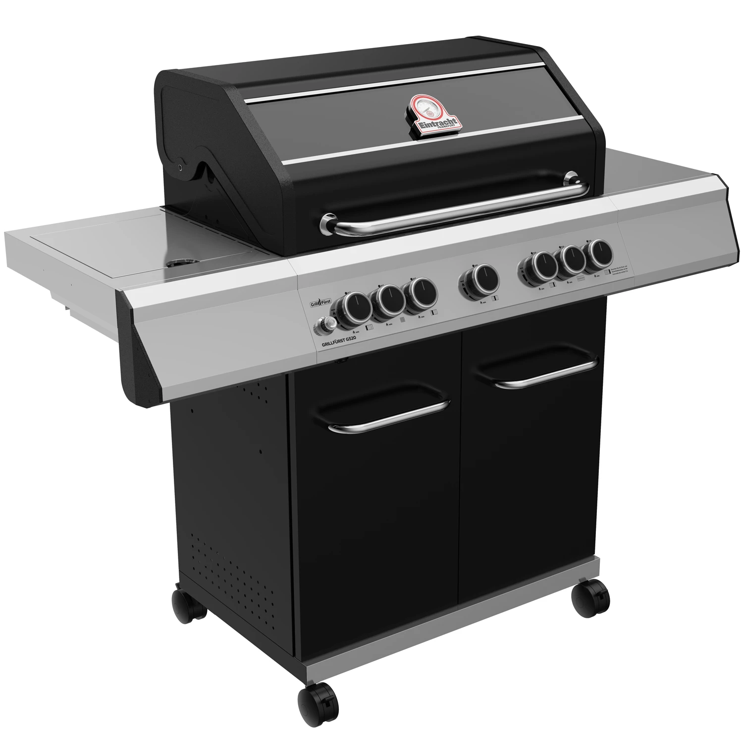 Grillfürst G520E 5-Brenner Gasgrill - Eintracht Frankfurt Edition - Edelstahlroste - X-DEAL Inkl. Zubehörpaket 2 Grillfürst G520E 5-Brenner Gasgrill - Eintracht Frankfurt Edition - Edelstahlroste - X-DEAL Inkl. Zubehörpaket - Image 2