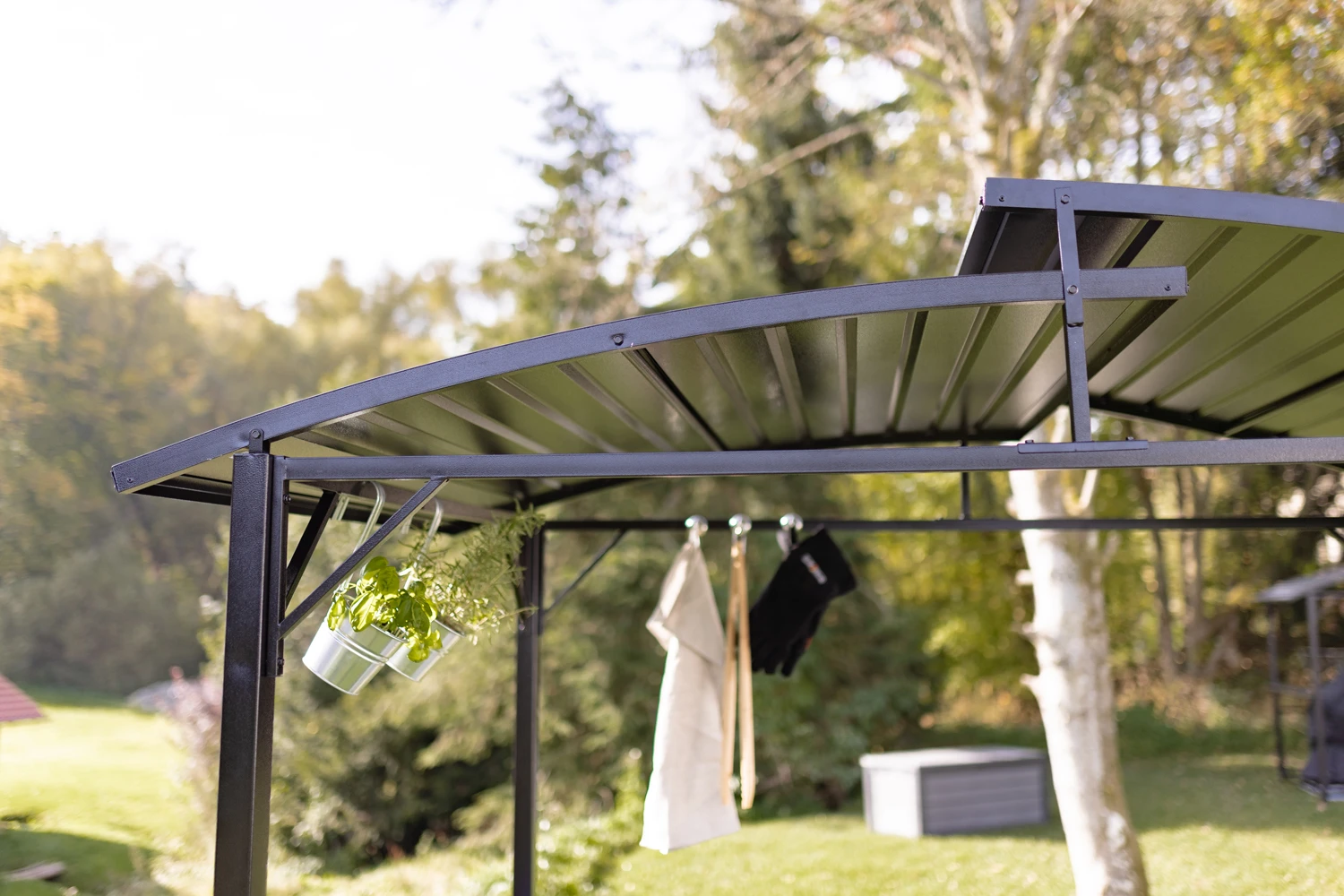 Grillfürst Premium Grillpavillon Aus Stahl Mit Wetterfestem Metalldach Und Ablageflächen 5 Grillfürst Premium Grillpavillon Aus Stahl Mit Wetterfestem Metalldach Und Ablageflächen - Image 5