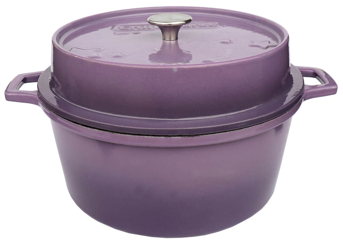 Grillfürst Emaillierter Dutch Oven Ohne Füsse DO6 - Lila 2 Grillfürst Emaillierter Dutch Oven Ohne Füsse DO6 - Lila - Image 2