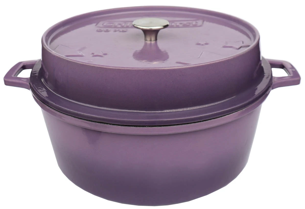 Grillfürst Emaillierter Dutch Oven Ohne Füsse DO7,5 - Lila 2 Grillfürst Emaillierter Dutch Oven Ohne Füsse DO7,5 - Lila - Image 2