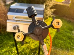 Grillfürst Kombi Kartuschen-Druckregler 50 Mbar - Für Den Anschluss Von 2 Gaskartuschen