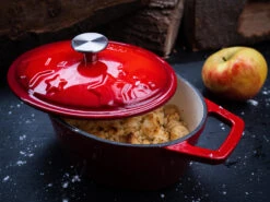 Grillfürst Dutch Oven Sternentöpfchen / Gusseisen Bräter - Emailliert - S - Rot -Grill Welt Geschäft Grillfuerst Sternentoepfchen S rot Gusseisen