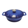 Grillfürst Dutch Oven Sternentöpfchen / Gusseisen Bräter - Emailliert - M - Blau