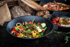 Grillfürst Gusseisen Wok Mit 2 Griffen Ø 30 Cm -Grill Welt Geschäft Grillfuerst Wok Gusseisen Griffe