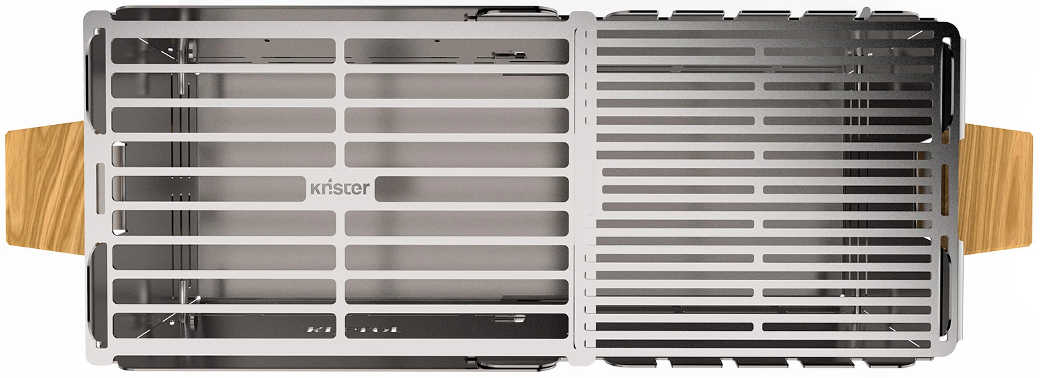 Knister Grill Premium - Ausziehbarer Holzkohle Kompaktgrill 2 Knister Grill Premium - Ausziehbarer Holzkohle Kompaktgrill - Image 2