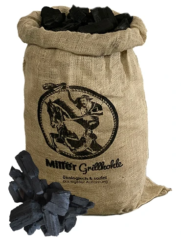 Miller Grillkohle / Holzkohle 10 Kg (im Jutesack) 1 Miller Grillkohle / Holzkohle 10 Kg (im Jutesack)