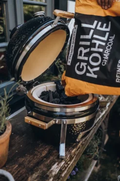 Monolith ICON Black Keramikgrill Tischgrill Inkl. Gestell -Grill Welt Geschäft Monolith Icon Holzkohle befuellen