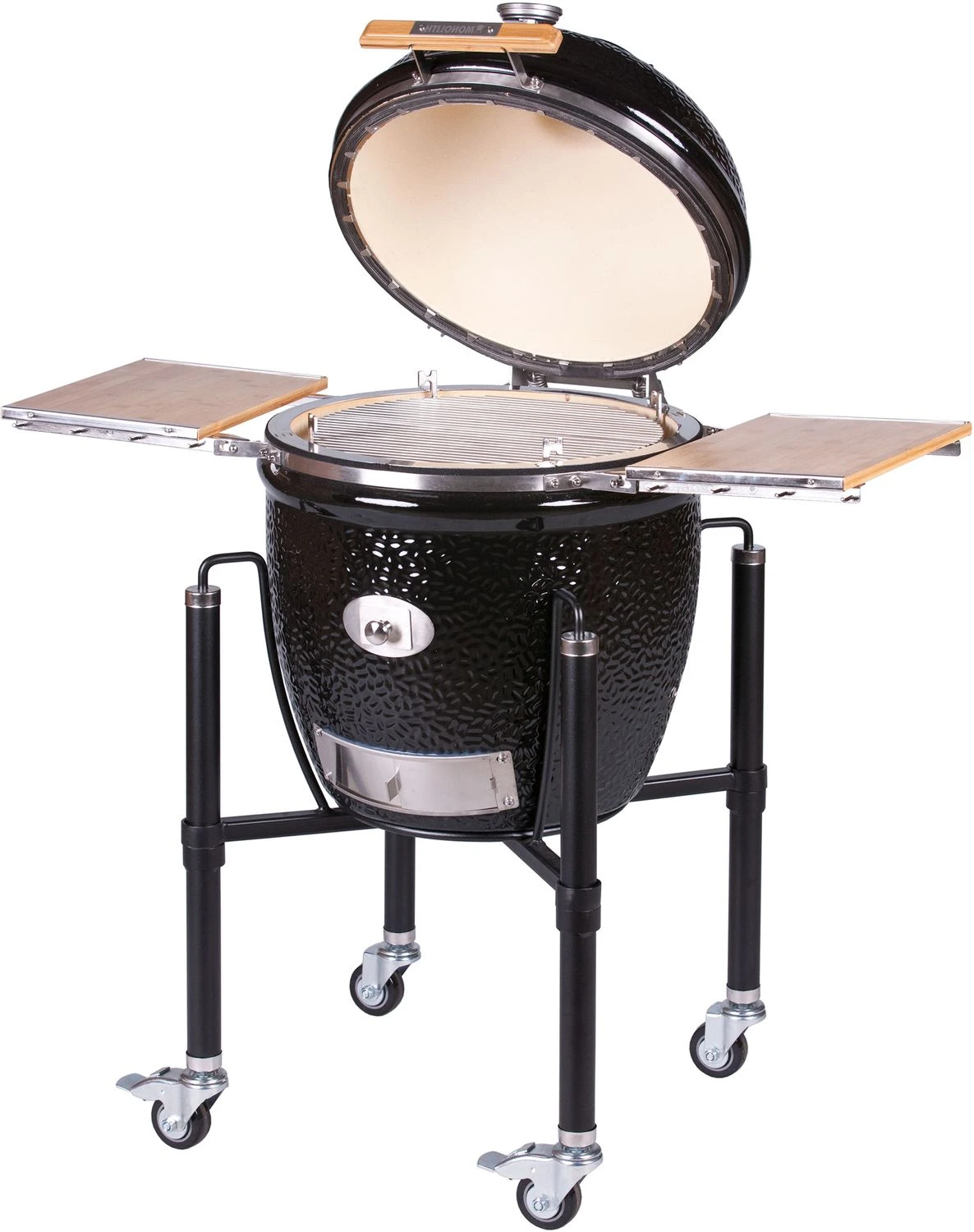 Monolith Grill CLASSIC BBQ GURU - PRO-Serie 2.0 Schwarz - MIT Gestell Und Seitentischen 1 Monolith Grill CLASSIC BBQ GURU - PRO-Serie 2.0 Schwarz - MIT Gestell Und Seitentischen