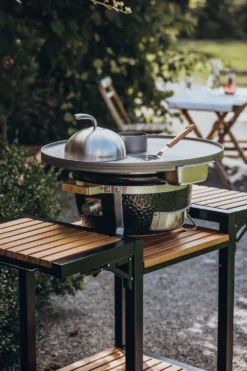 Monolith Trolley Inkl. Seitentische - ICON / Junior -Grill Welt Geschäft Monolith Trolley Icon Keramikgrill Feuerplatte