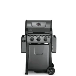 Napoleon Freestyle 365 Gasgrill, Graphit - Modell 2023 - X-DEAL Inkl. Abdeckhaube Und Gussplatte -Grill Welt Geschäft Napoleon Freestyle 365 Gasgrill front Seiten abgeklappt 2