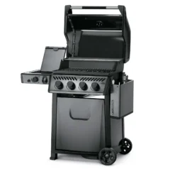 Napoleon Freestyle 425 Gasgrill, Graphit - Mit Sizzle Zone - X-DEAL Inkl. Grillplatte Und Plancha Tool-Set -Grill Welt Geschäft Napoleon Gasgrill Freestyle 425 Sizzle Zone Seite abgeklappt