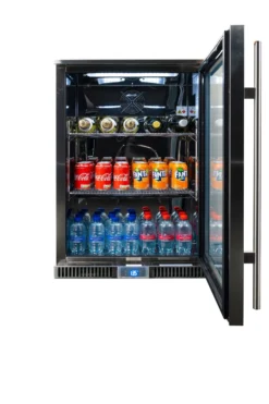 Napoleon Outdoor - Kühlschrank, 135 Liter, Rechtsdrehende Tür Mit Doppelverglasung Und LED Beleuchtung - Wasserdicht Nach IP24 -Grill Welt Geschäft Napoleon Outdoor Kuehlschrank Getraenke Tuer rechts