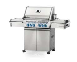 Napoleon Prestige Pro 500-3 Edelstahl Gasgrill Inkl. Drehspieß - Modell 2023 - SMART Deal Inkl. Grillfürst Grill Control -Grill Welt Geschäft Napoleon Prestige Pro 500 seitlich 01