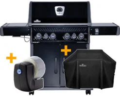 Napoleon Rogue SE 525 Gasgrill - All-black - Grillfürst Edition Inkl. Abdeckhaube - SMART Deal Inkl. Grillfürst Grill Control - Modell 2022