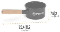 Petromax Emaille Stieltopf / 500 Ml / Schwarz