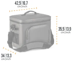 Petromax Kühltasche 22 Liter / Dunkelgrau -Grill Welt Geschäft Petromax Kuehtasche 22Liter Abmessungen