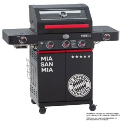 Rösle Videro G3-S VARIO+ Schwarz Gasgrill - FC Bayern Edition - Inkl. FC Bayern Abdeckhaube, Barbecue Grillzange Und Burgerpresse -Grill Welt Geschäft Roesle FC Bayern Grill Videro G3 S Aufkleber