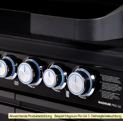 Rösle Gasgrill Magnum PRO G3 Inkl. Abdeckhaube - Modell 2023 -Grill Welt Geschäft Roesle Magnum Pro Drehregler Beispiel G4 S