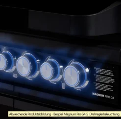 Rösle Gasgrill Magnum PRO G3 Inkl. Abdeckhaube - Modell 2023 -Grill Welt Geschäft Roesle Magnum Pro Drehregler beleuchtet Beispiel G4 S