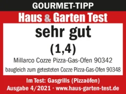 COZZE Pizzaofen Gas 34 Cm (13") - Inkl. Pizzastein 15 COZZE Pizzaofen Gas 34 Cm (13") - Inkl. Pizzastein -Grill Welt Geschäft Testlogo Cozze Pizzaofen Gas 90342 1