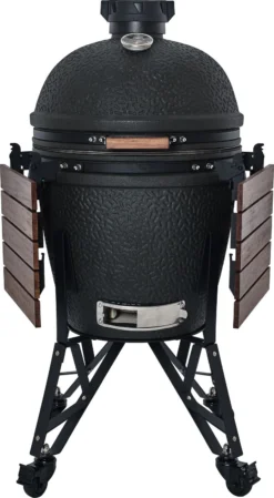The Bastard Keramikgrill Urban Large - Complete - Schwarz Matt - Modell 2023 -Grill Welt Geschäft The Bastard Urban Large Keramikgrill BU201 Seitentische abgeklappt