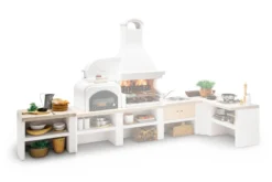 Palazzetti Gartenküche: Modul Arbeitsfläche, Marmortech Rot